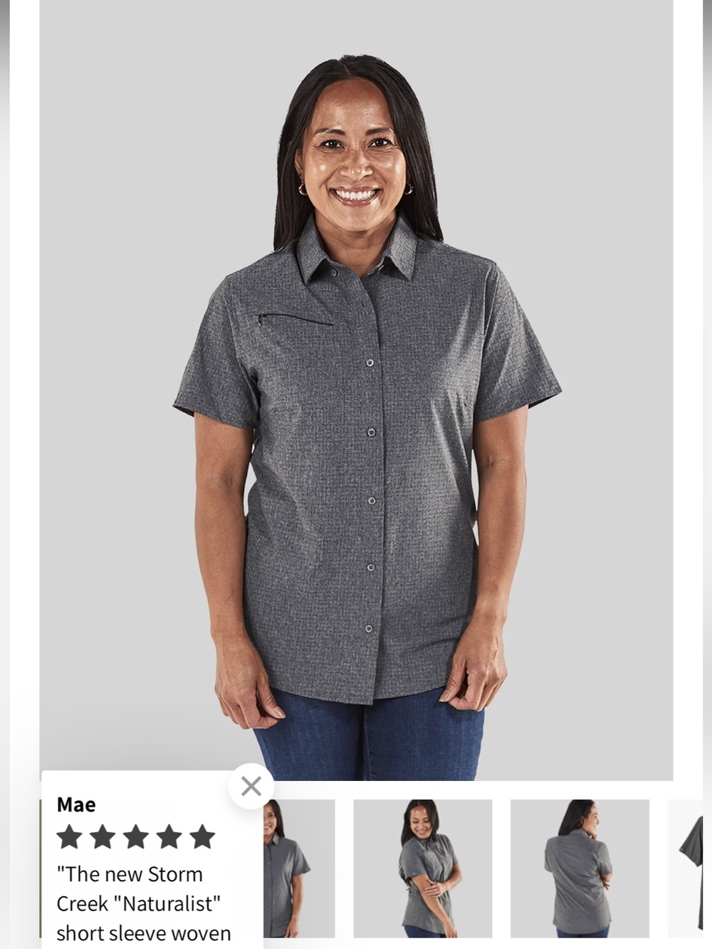 Storm Creek Naturalist Womens Shirt UPF 30 outdoor Gorpcore M